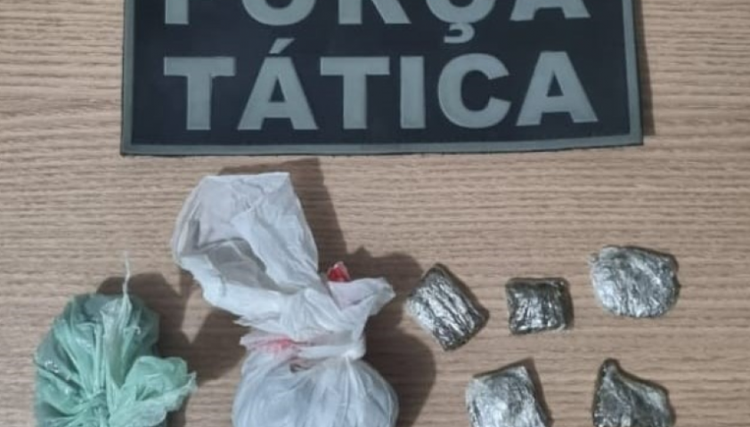 Polícia Militar prende suspeito de ter cometido o crime de tráfico de drogas em Arraias