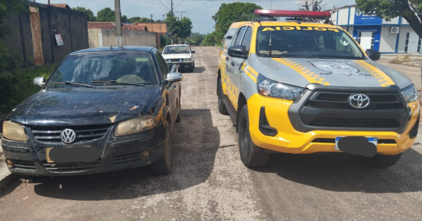 Polícia Militar recupera veículo com sinais de identificação adulterados em Formoso do Araguaia